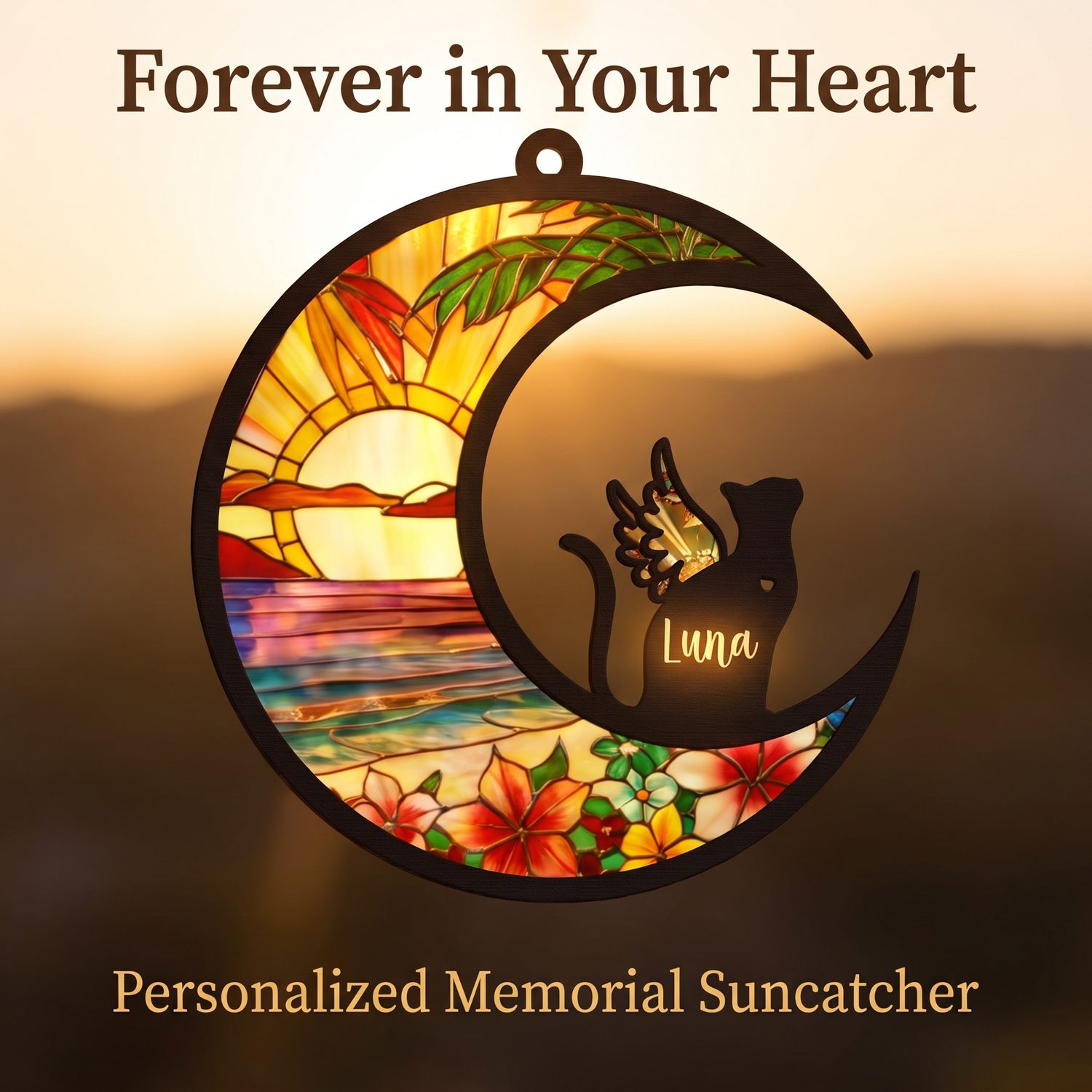 Personalized Cat Memories Suncatcher