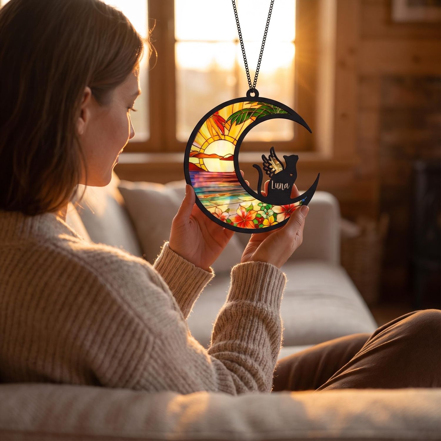 Personalized Cat Memories Suncatcher