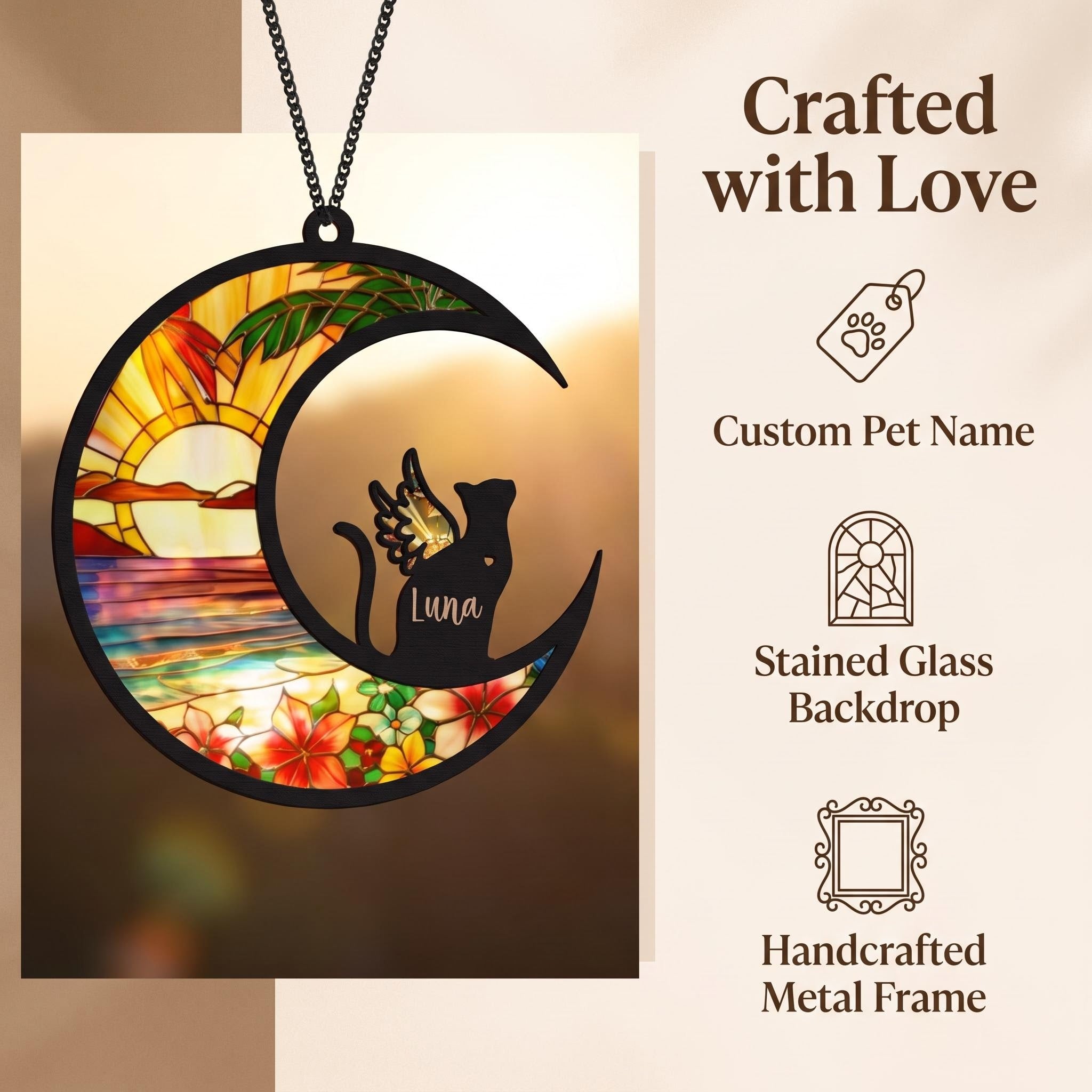 Personalized Cat Memories Suncatcher